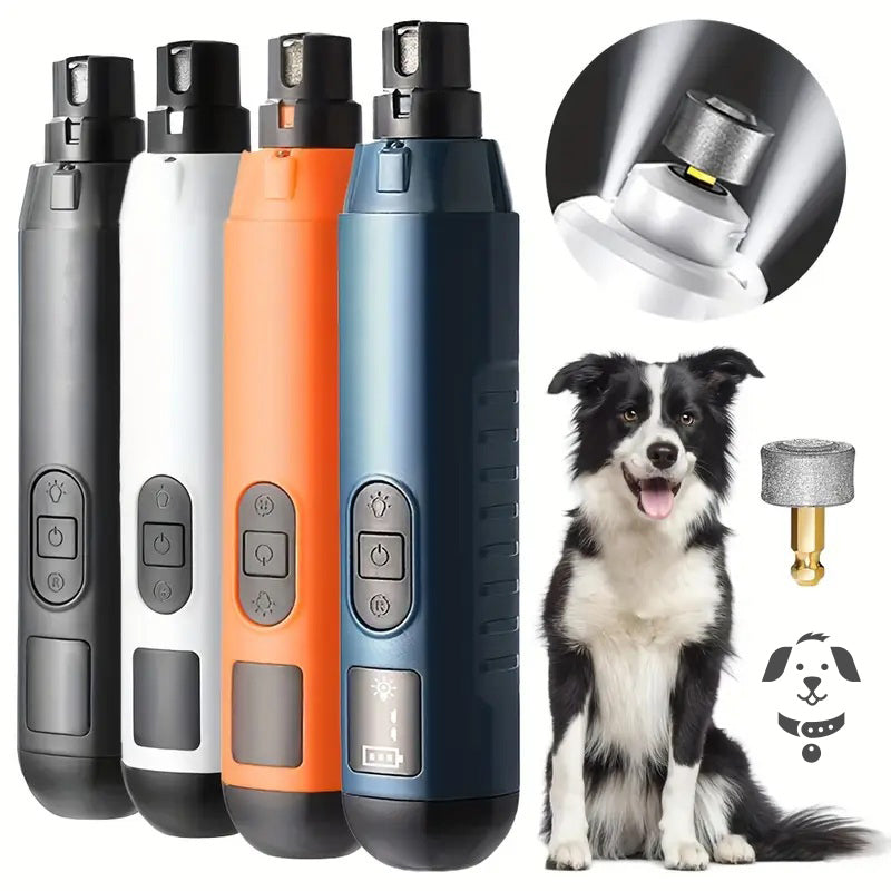 5-Speed USB Pet Nail Grinder with Dual LED Lights