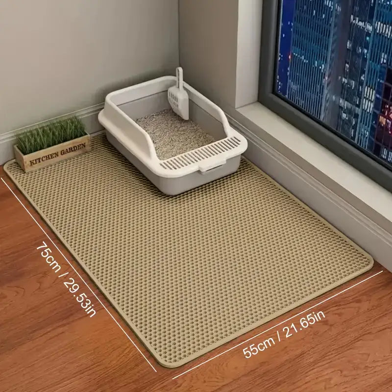 Oversized Double-Layer Cat Litter Mat