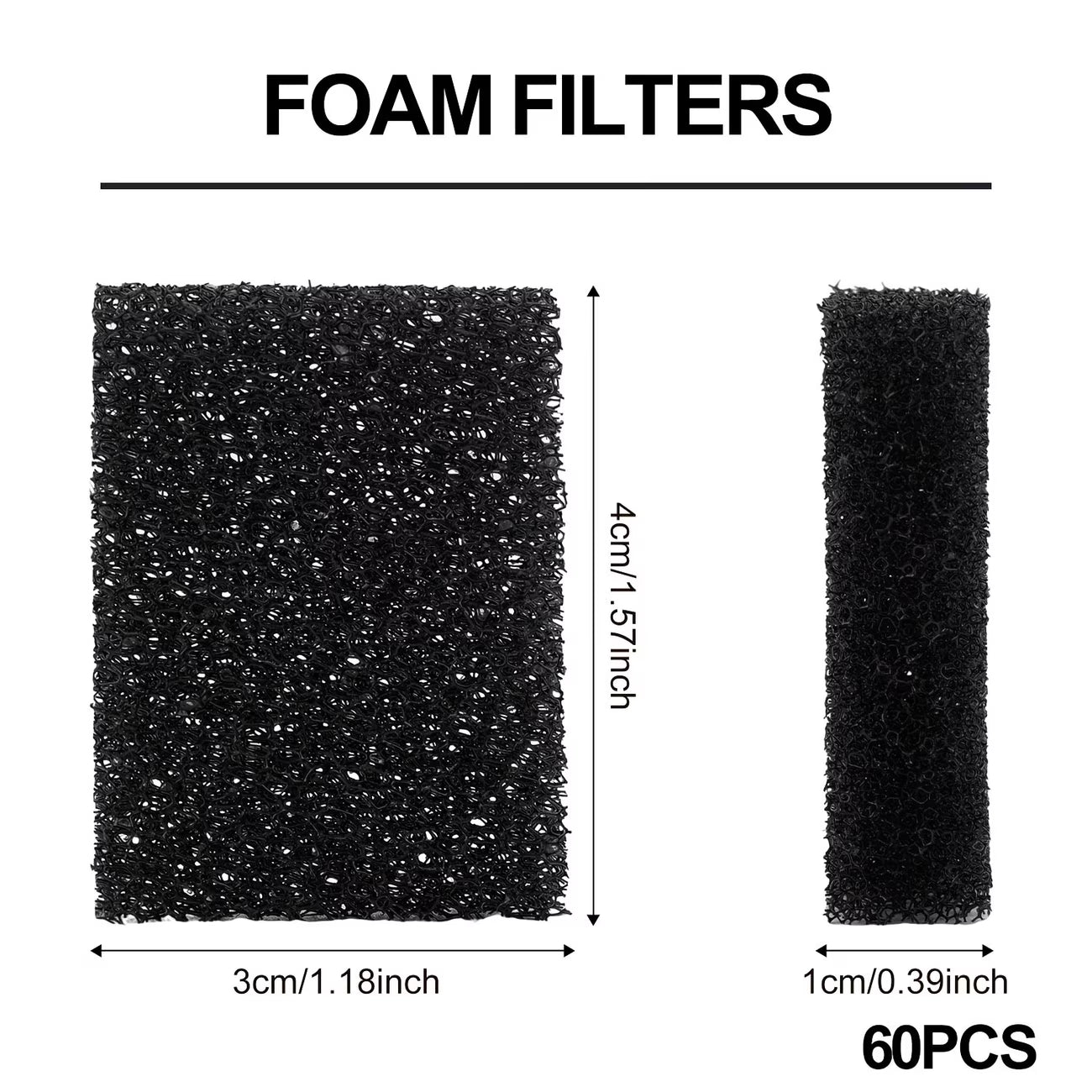 Pet Water Fountain Replacement Foam Filters, Pre-Filter Pads (10, 20, 30 Pack)