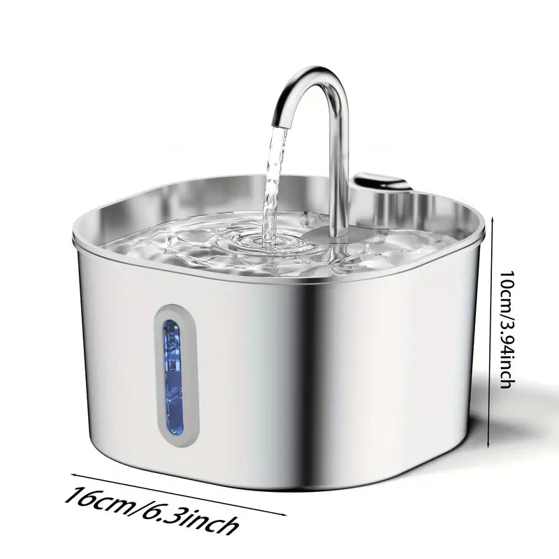 Stainless Steel Pet Water Fountain 2.2L