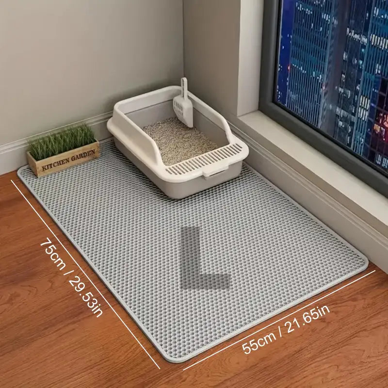 Oversized Double-Layer Cat Litter Mat