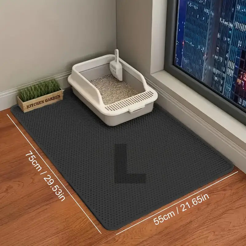 Oversized Double-Layer Cat Litter Mat