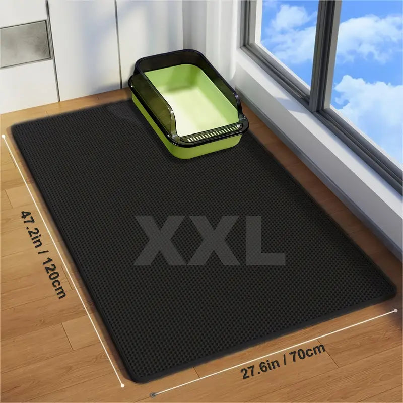 Oversized Double-Layer Cat Litter Mat