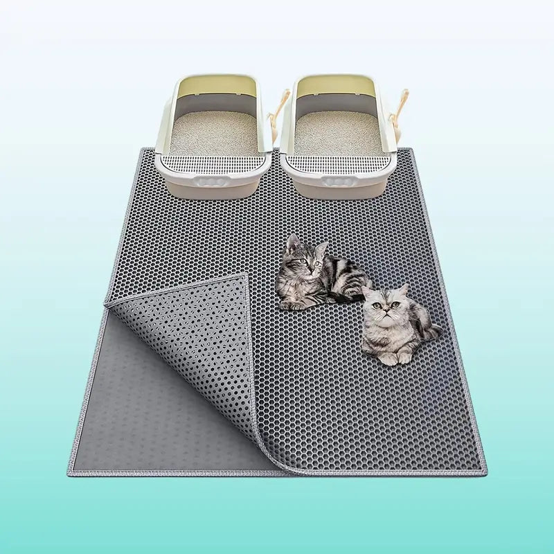 Oversized Double-Layer Cat Litter Mat