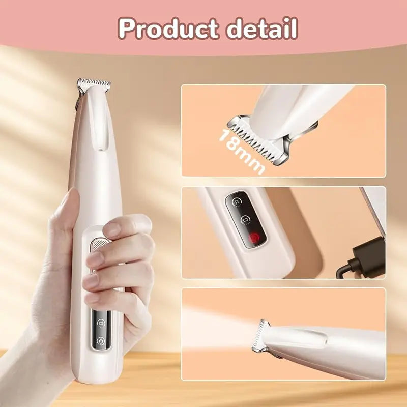USB-Rechargeable Paw & Detail Trimmer with LED Light