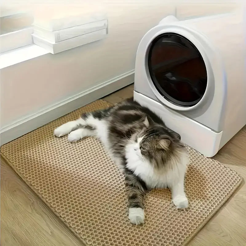 Oversized Double-Layer Cat Litter Mat
