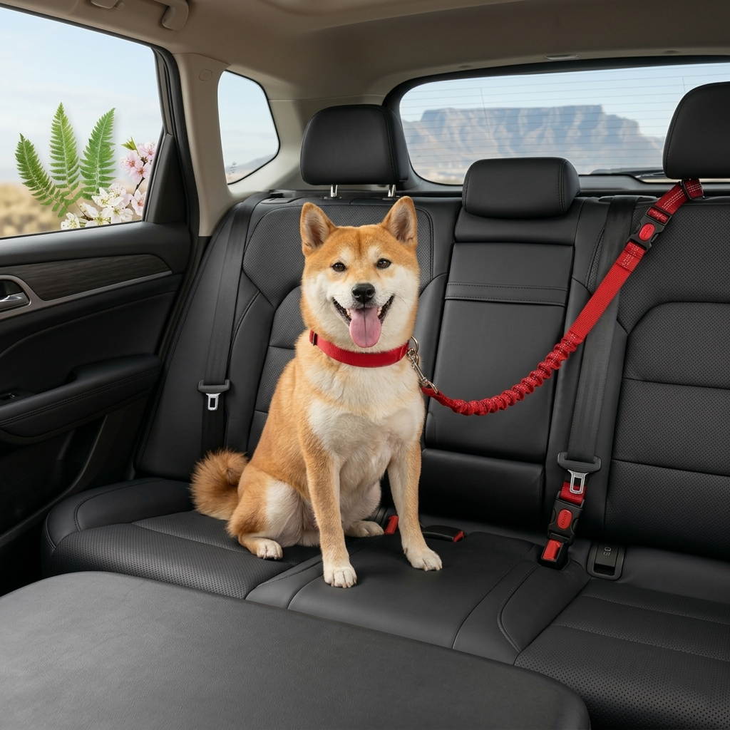 Furiviox™ 2-in-1 Adjustable Pet Car Seat Belt and Leash, Safety Travel Tether for Dogs