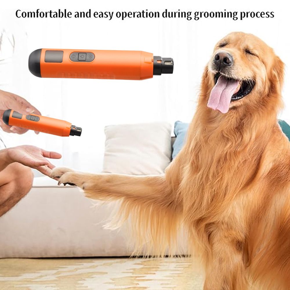 5-Speed USB Pet Nail Grinder with Dual LED Lights