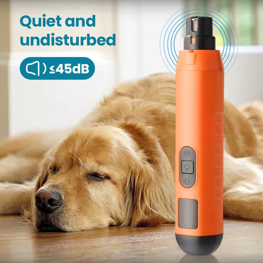 5-Speed USB Pet Nail Grinder with Dual LED Lights