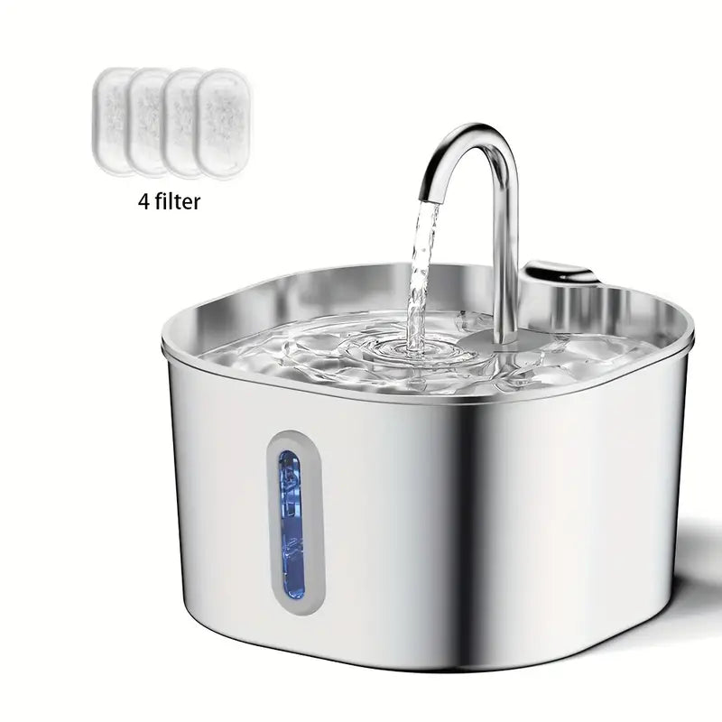 Stainless Steel Pet Water Fountain 2.2L
