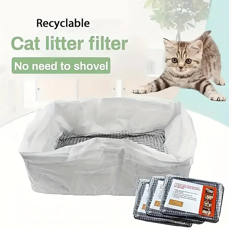 Reusable Cat Litter Box Filter Liners – Hands-Free Hygiene Filters